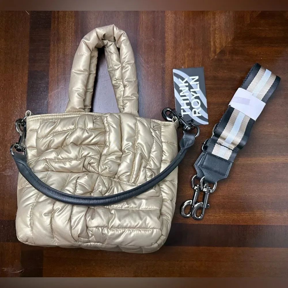 NWT - Think Royln - Lil Shopper - Pearl Gold Purse